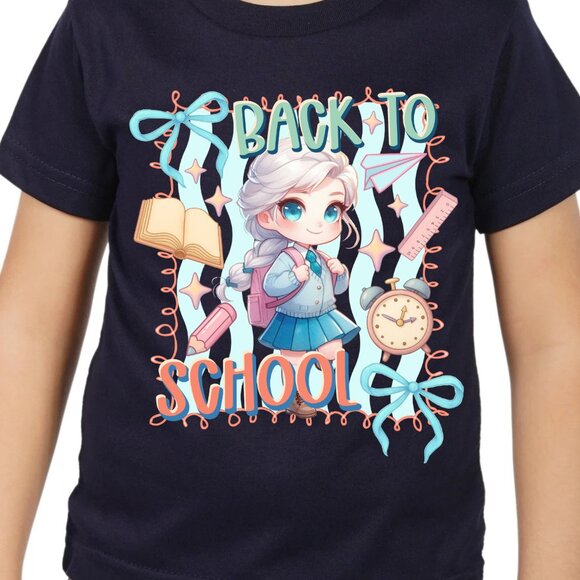 Queen Princess Elsa Frozen Back to school Graphic T-shirt for kids - Picture 5 of 5